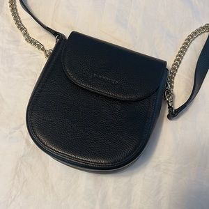 Bandolier Black Leather Crossbody Bag